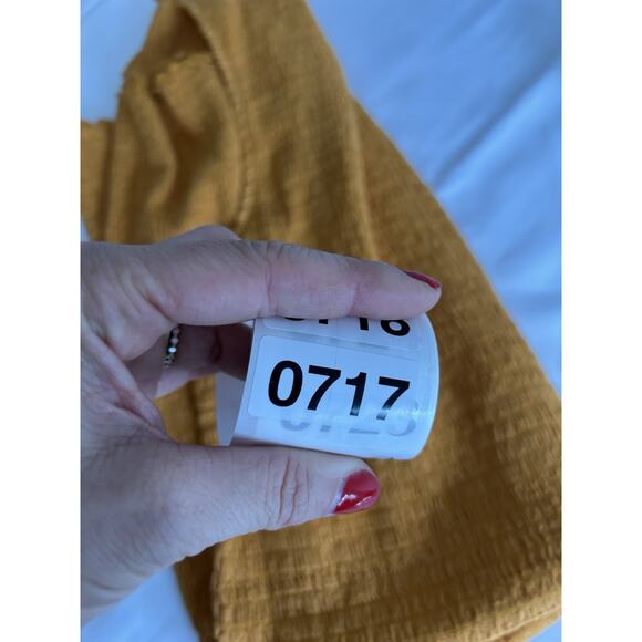 Revolve x Lovers & Friends Smocked Bodycon Mini Dress High Neck Yellow Size Lg - Picture 6 of 6